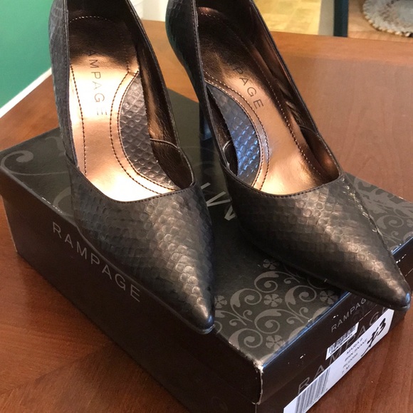 Rampage high heel pumps brown snake pattern sz 7 M - Picture 7 of 8